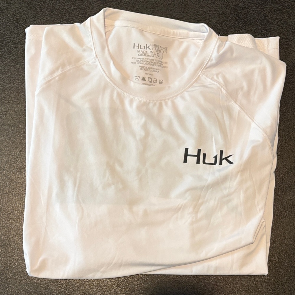 Huk White Performance Long Sleeve Shirt